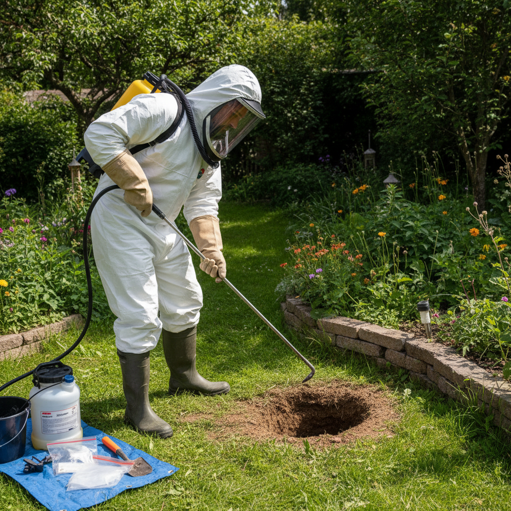nid-frelons-sous-terre-Forez Guêpes & Nuisibles
